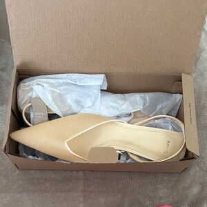 Mango Beige Slingback Heels- never worn